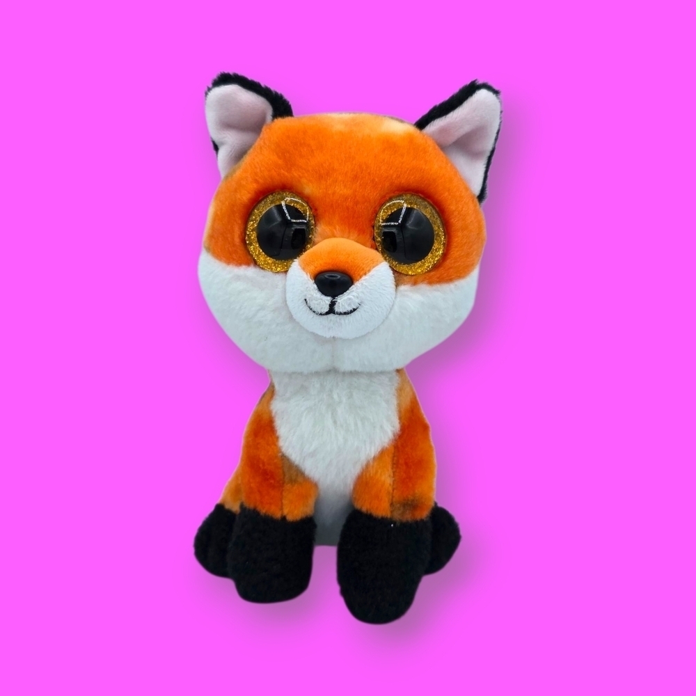 Ty VelveTY Beanie Boos Meadow The Orange Fox Beanie Baby Plush